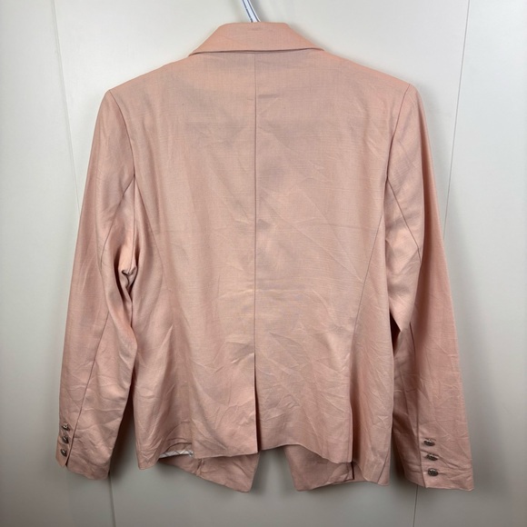 EVEREVE Lenox Blazer Pink Double Breasted Silver Buttons sz S Office Military - Picture 4 of 9